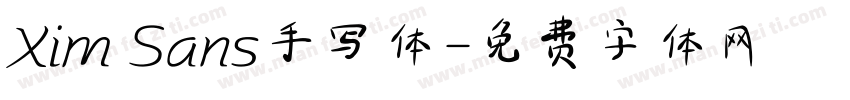 Xim Sans手写体字体转换